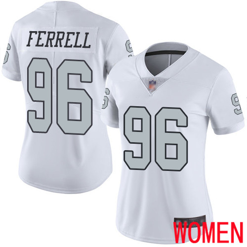 Oakland Raiders Limited White Women Clelin Ferrell Jersey NFL Football #96 Rush Vapor Untouchable Jersey